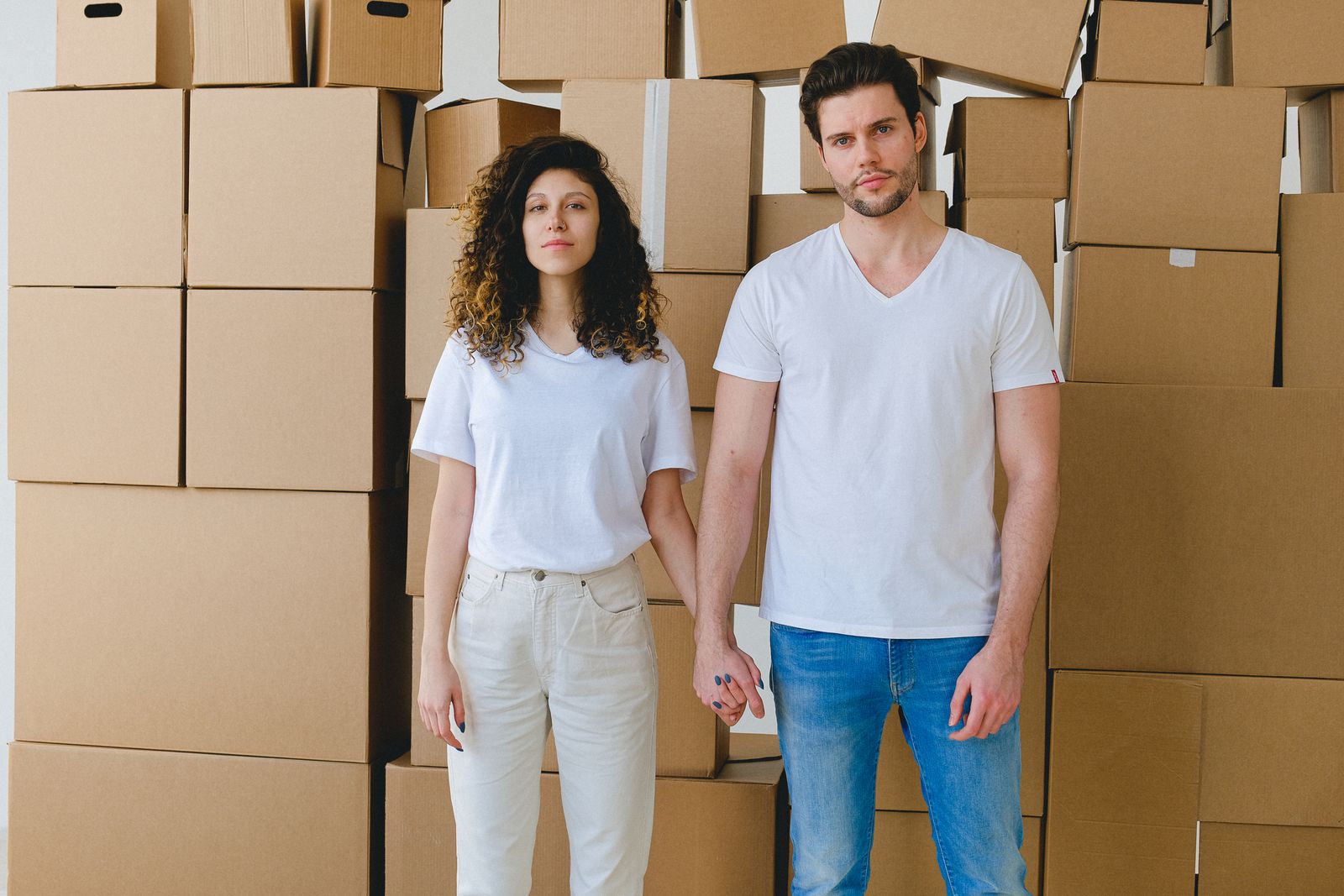 A family settling into a new home
